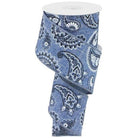 Shop For 2.5" Bandana Ribbon: Denim Blue (10 Yards) at Michelle's aDOORable Creations