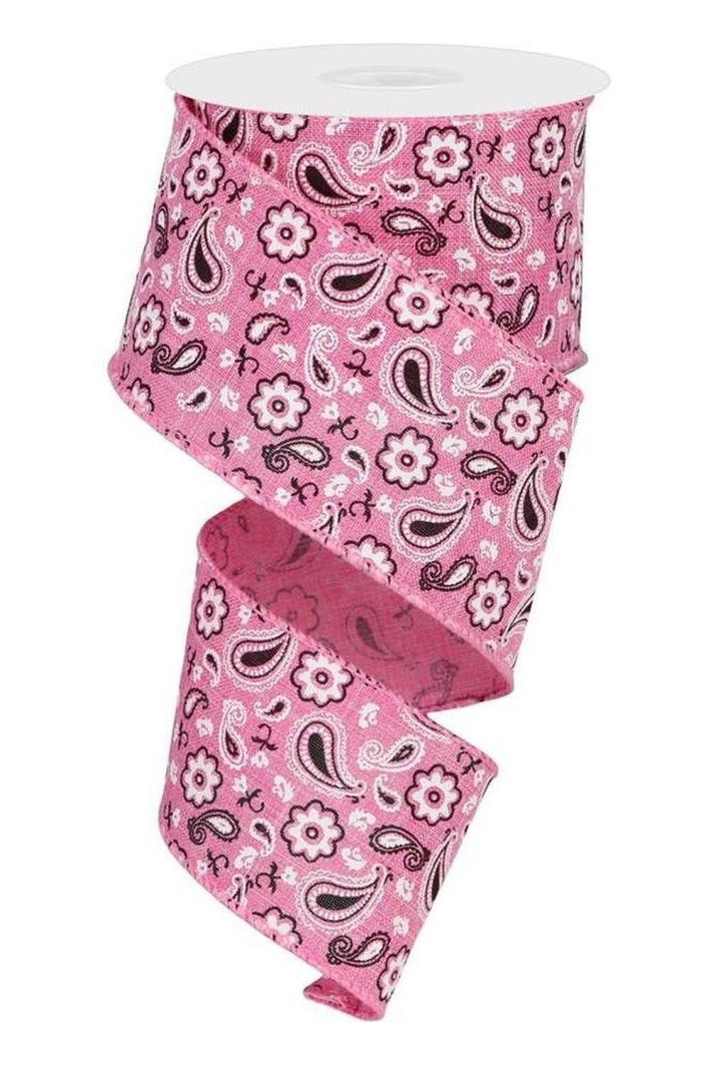 2.5" Bandana Ribbon: Pink (10 Yards)