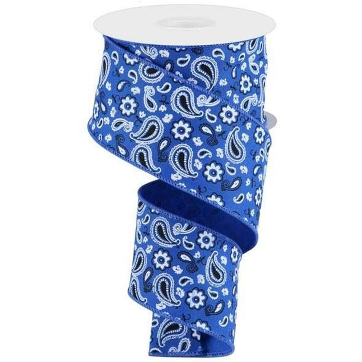 Shop For 2.5" Bandana Ribbon: Royal Blue (10 Yards) at Michelle's aDOORable Creations