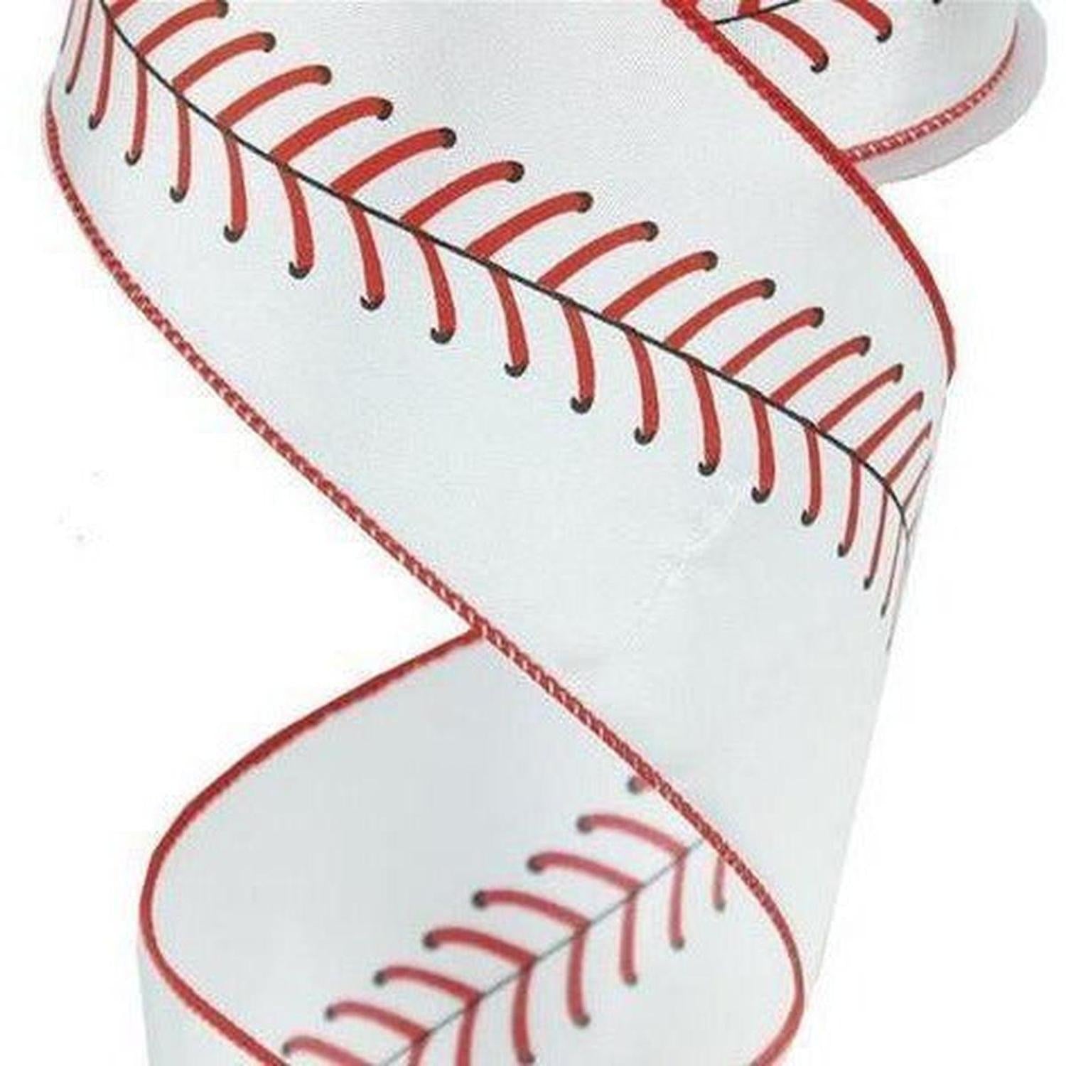 Shop For 2.5" Baseball Stitching Ribbon (10 Yards) at Michelle's aDOORable Creations
