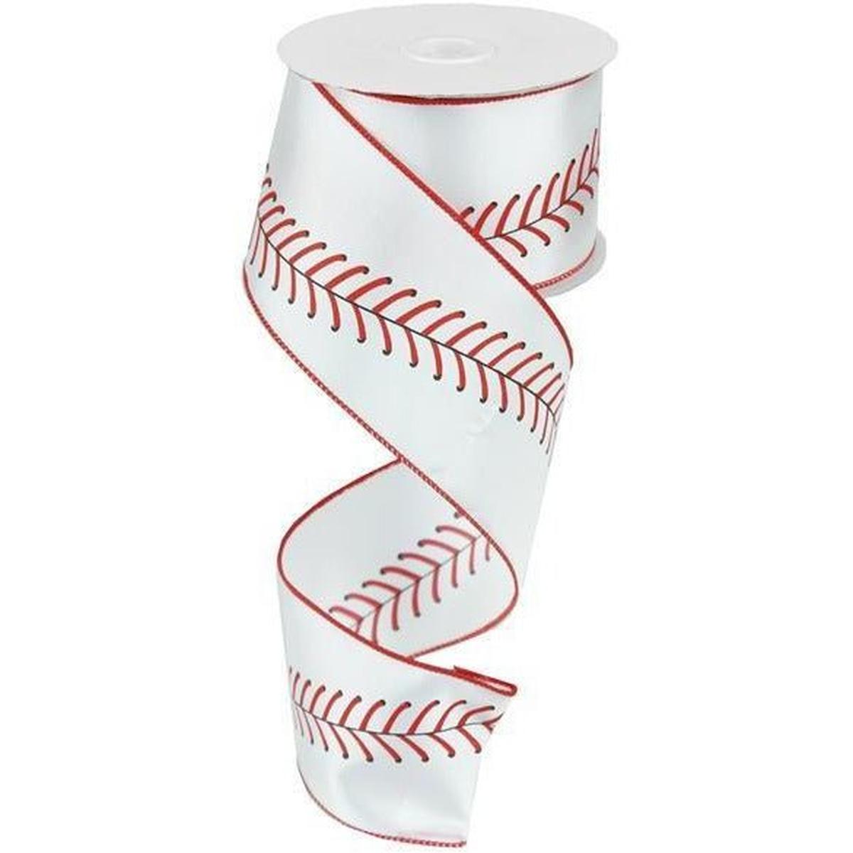 Shop For 2.5" Baseball Stitching Ribbon (10 Yards) at Michelle's aDOORable Creations