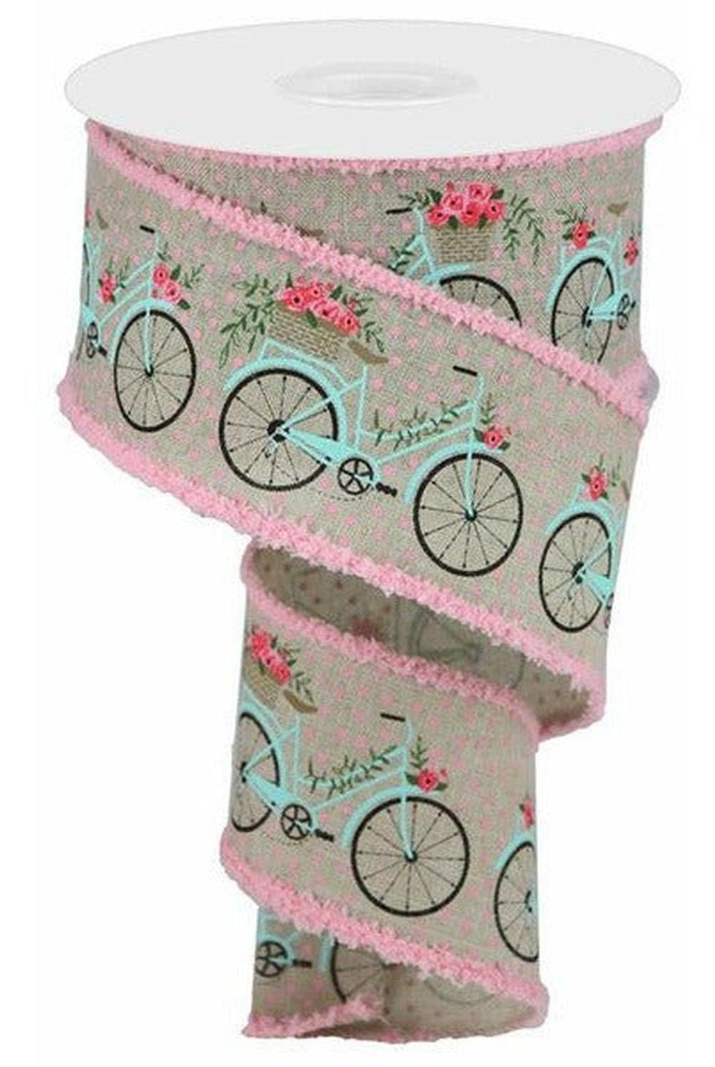 2.5" Bicycle Royal Drift Ribbon: Lt Natural (10 Yards)