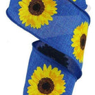 Shop For 2.5" Bold Sunflower Ribbon: Navy Blue (10 Yards) at Michelle's aDOORable Creations