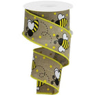 Shop For 2.5" Bumblebee Royal Ribbon: Light Beige (10 Yards) at Michelle's aDOORable Creations