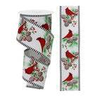 Shop For 2.5" Cardinal Branch Stripe Ribbon: White (10 Yards) at Michelle's aDOORable Creations