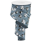 Shop For 2.5" Cotton Pod Ribbon: Faded Denim & White (10 Yards) at Michelle's aDOORable Creations