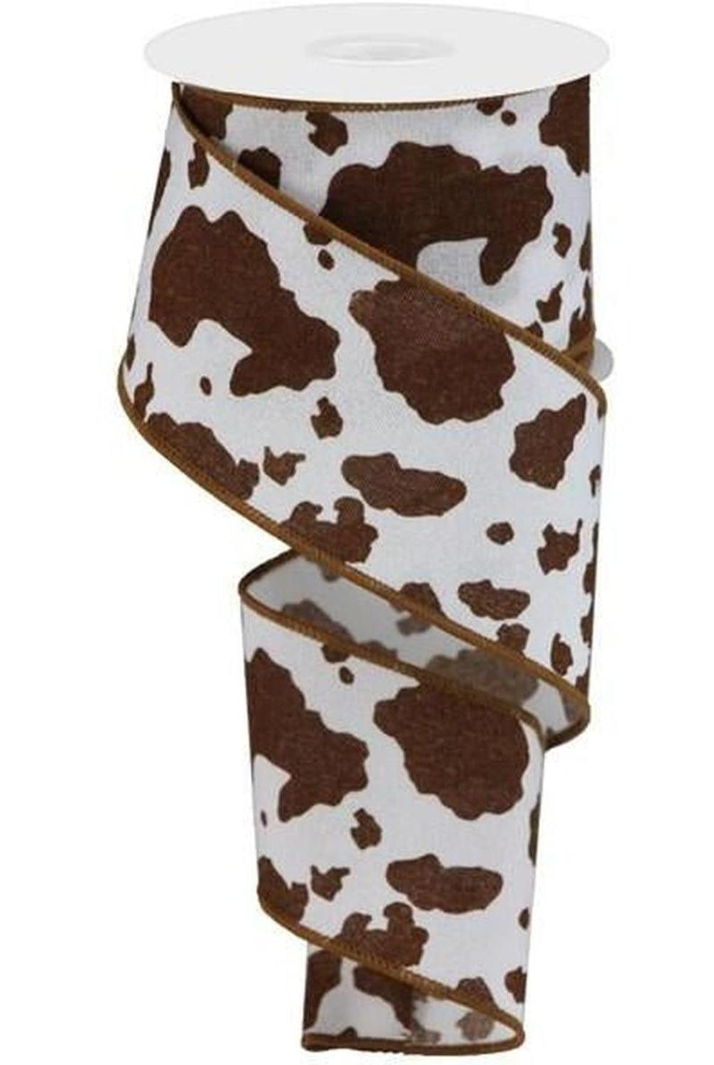 Shop For 2.5" Cowhide Fuzzy Ribbon: Brown & White (10 Yards) at Michelle's aDOORable Creations