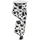 Shop For 2.5" Cowhide Print Ribbon: Black & Ivory (10 Yards) at Michelle's aDOORable Creations