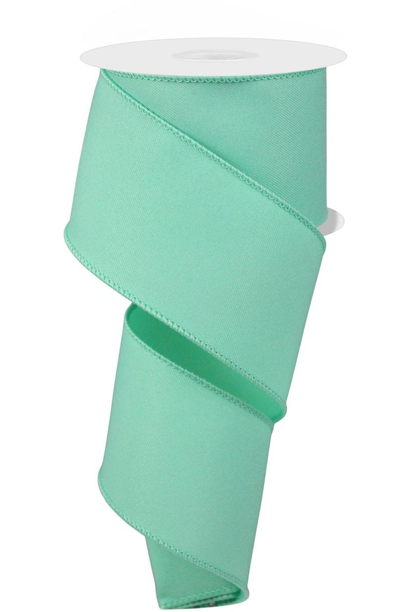 Shop For 2.5" Diagonal Weave Fabric Ribbon: Mint Green (10 Yards) at Michelle's aDOORable Creations