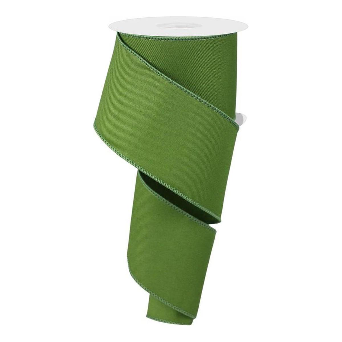 Shop For 2.5" Diagonal Weave Ribbon: Moss Green (10 Yards) at Michelle's aDOORable Creations