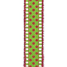 Shop For 2.5" Dots & Stripes Glitter Tinsel Edge Ribbon: Lime Green, White & Red (10 Yards) at Michelle's aDOORable Creations