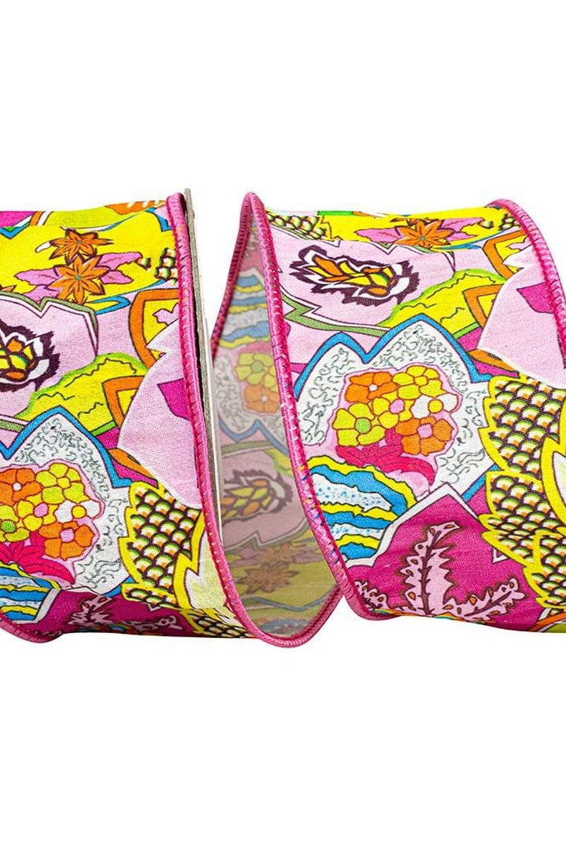 Shop For 2.5" Fantasia Pink Print Ribbon: Pink (10 Yards) at Michelle's aDOORable Creations