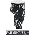 Shop For 2.5" Farmhouse Royal Ribbon: Black (10 Yards) at Michelle's aDOORable Creations