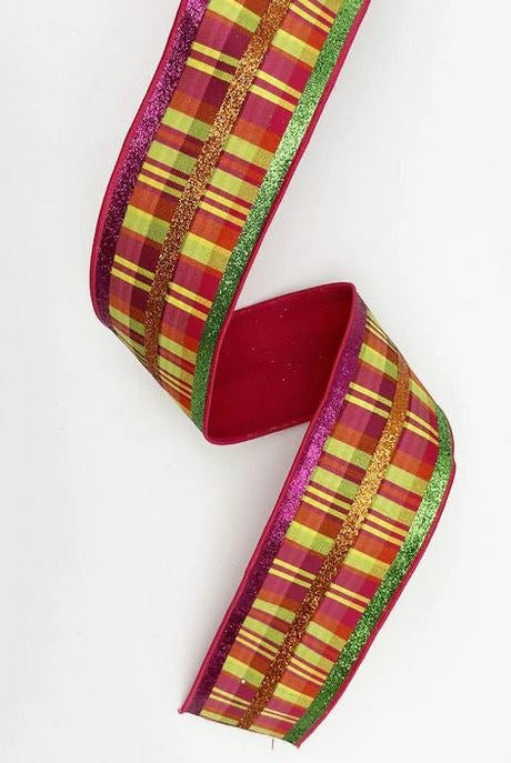 Shop For 2.5" Faux Dupion Glitter Ribbon: Yellow (5 Yards) at Michelle's aDOORable Creations