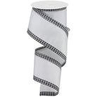 Shop For 2.5" Faux Dupioni Gingham Edge Ribbon: White (10 Yards) at Michelle's aDOORable Creations
