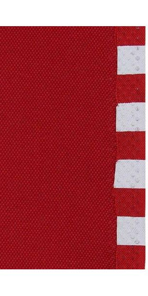 2.5" Faux Royal Burlap/Stripe Edge Ribbon: Red (10 Yards) - Michelle's aDOORable Creations - Wired Edge Ribbon