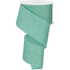 Shop For 2.5" Fine Glitter on Royal Ribbon: Mint Green (10 Yards) at Michelle's aDOORable Creations