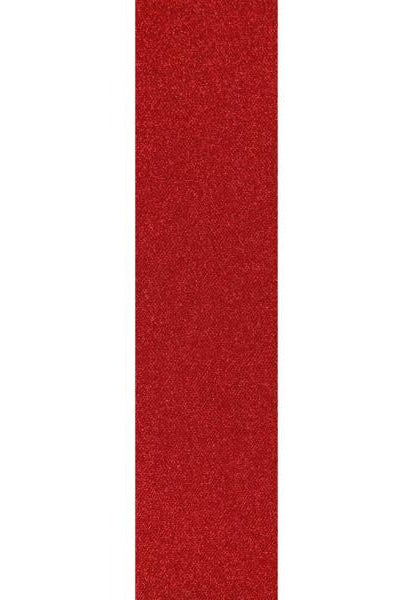 Shop For 2.5" Fine Glitter On Royal Ribbon: Red (10 Yards) at Michelle's aDOORable Creations