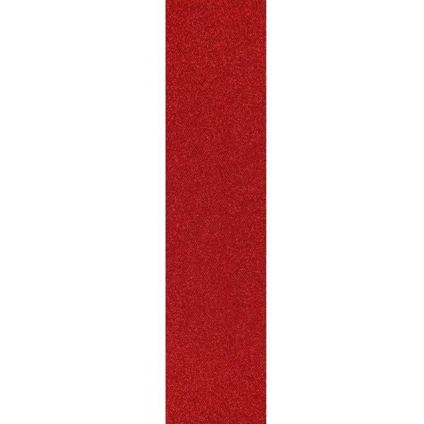 Shop For 2.5" Fine Glitter On Royal Ribbon: Red (10 Yards) at Michelle's aDOORable Creations