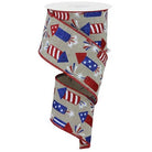 Shop For 2.5" Firecrackers Ribbon: Natural (10 Yards) at Michelle's aDOORable Creations
