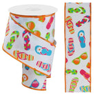 Shop For 2.5" Flip Flop and Sunglasses Ribbon: White (10 Yard) at Michelle's aDOORable Creations