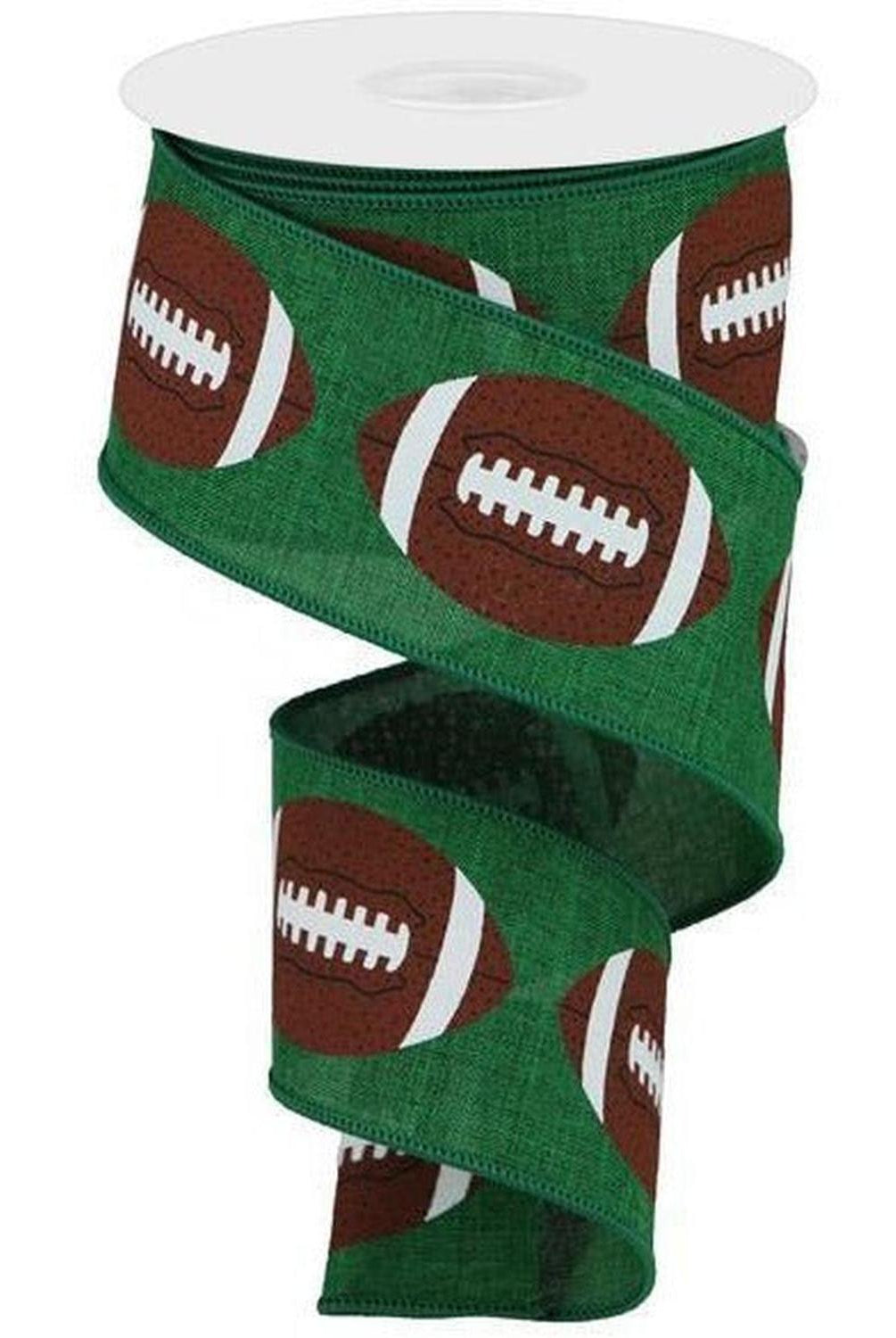 2.5" Football Ribbon: Emerald Green (10 Yards)