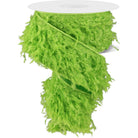 Shop For 2.5" Furry Ribbon: Lime Green (10 Yards) at Michelle's aDOORable Creations