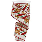 Shop For 2.5" Gingerbread Kids Candy Ribbon: Ivory (10 Yards) at Michelle's aDOORable Creations