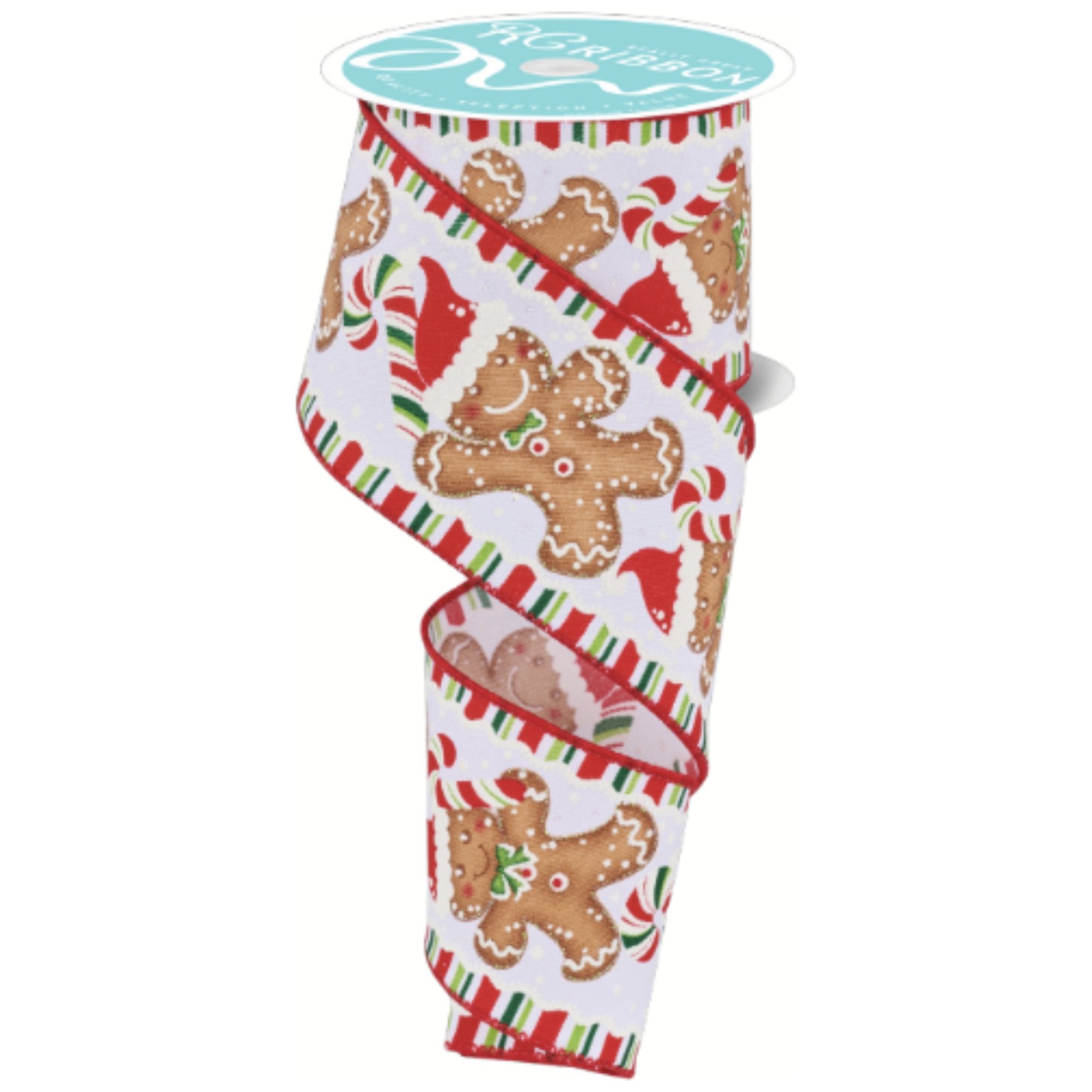 Shop For 2.5" Gingerbread Santa Hat Ribbon: White (10 Yards) at Michelle's aDOORable Creations