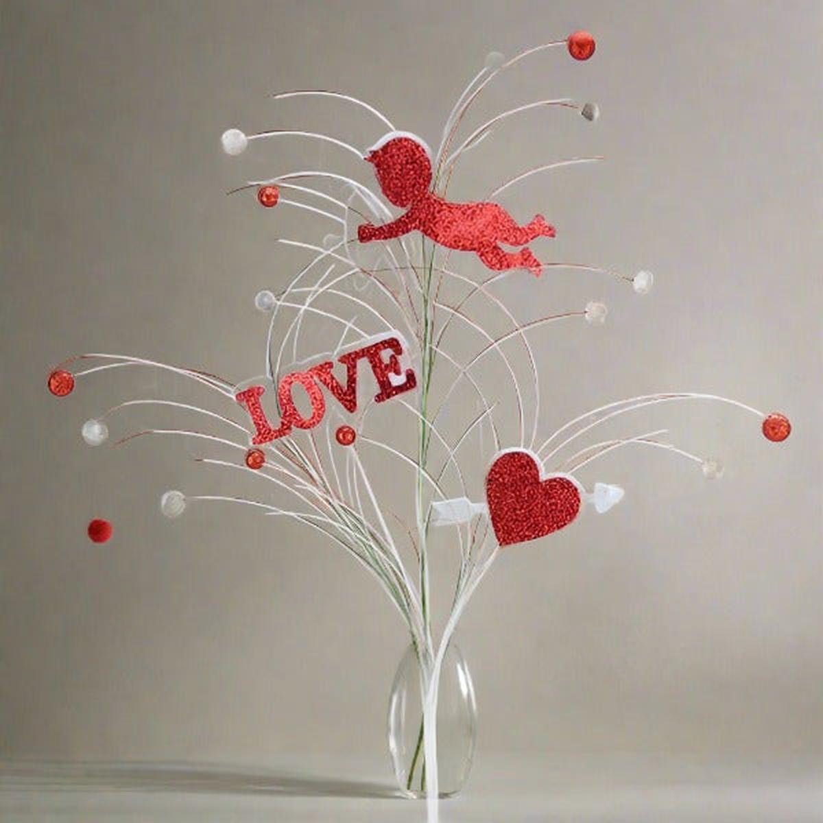 Shop For 25" Glitter Cupid Spray: Red/White at Michelle's aDOORable Creations