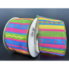 Shop For 2.5" Glitter Fun Satin Stripe Ribbon: Multi (10 Yards) at Michelle's aDOORable Creations