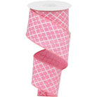 Shop For 2.5" Glittered Argyle Ribbon: Pink (10 Yards) at Michelle's aDOORable Creations