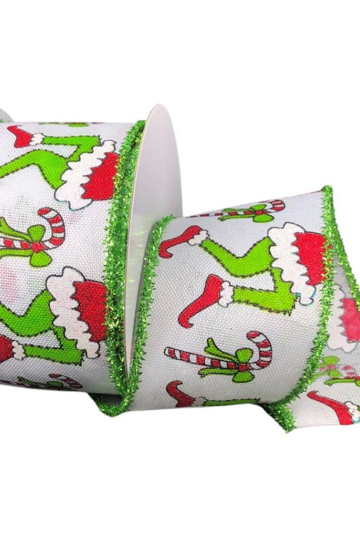 Shop For 2.5" Green Monster Legs Ribbon: Lime Green (10 Yards) at Michelle's aDOORable Creations