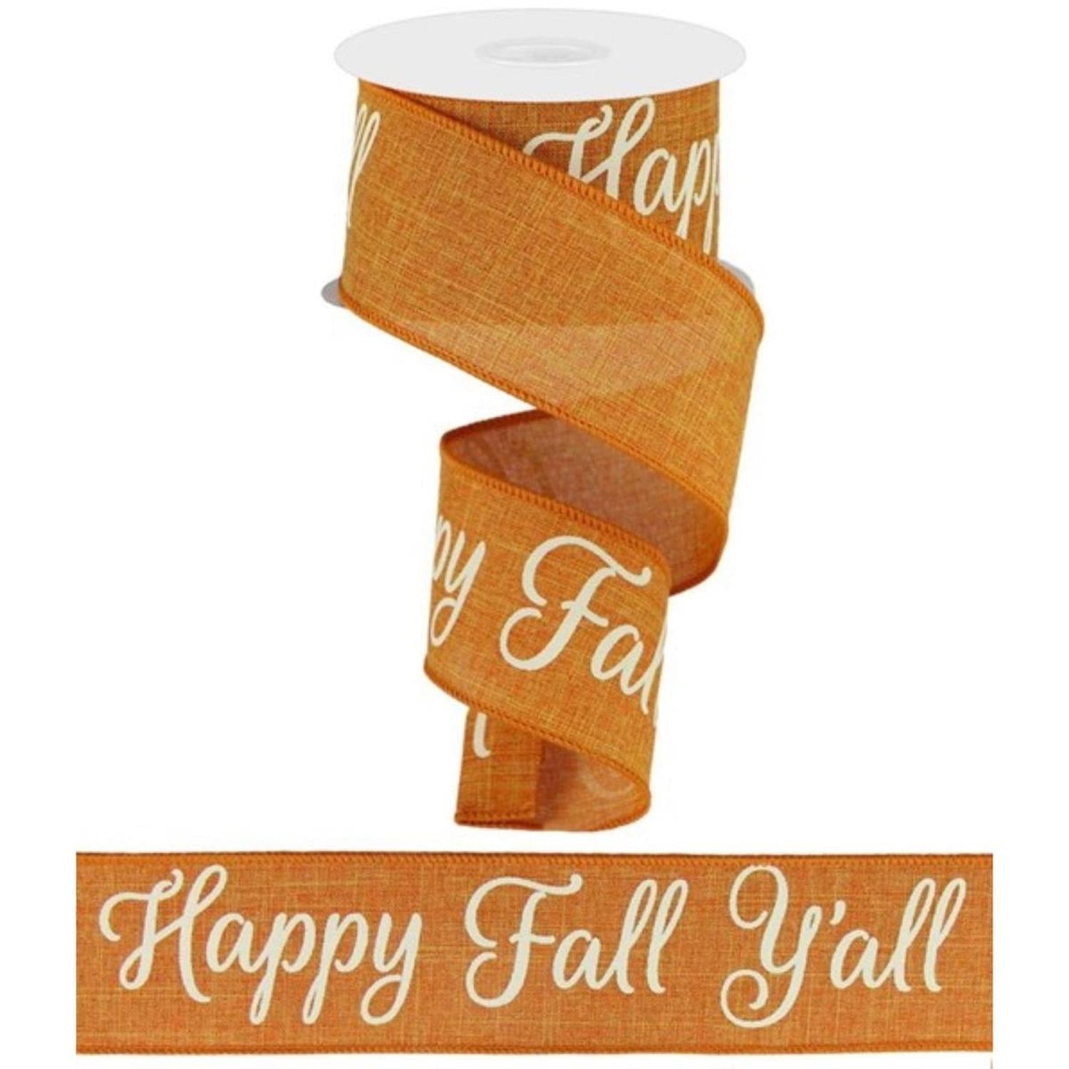 2.5" Happy Fall Yall Ribbon: Talisman (10 Yards)