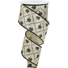 Shop For 2.5" Honey Bee Trellis On Metallic Ribbon: Gold (10 Yards) at Michelle's aDOORable Creations