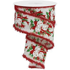 Shop For 2.5" Jingle Bell Holly Drift Ribbon: Ivory (10 Yards) at Michelle's aDOORable Creations