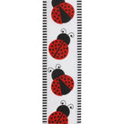 Shop For 2.5" Ladybug Thin Stripe Ribbon: White (10 Yards) at Michelle's aDOORable Creations