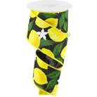 Shop For 2.5" Lemon on Royal Ribbon: Black (10 Yards) at Michelle's aDOORable Creations