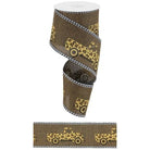 Shop For 2.5" Leopard Truck Gingham Edge Ribbon: Brown (10 Yards) at Michelle's aDOORable Creations