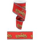 Shop For 2.5" Leopard Truck Gingham Edge Ribbon: Red (10 Yards) at Michelle's aDOORable Creations