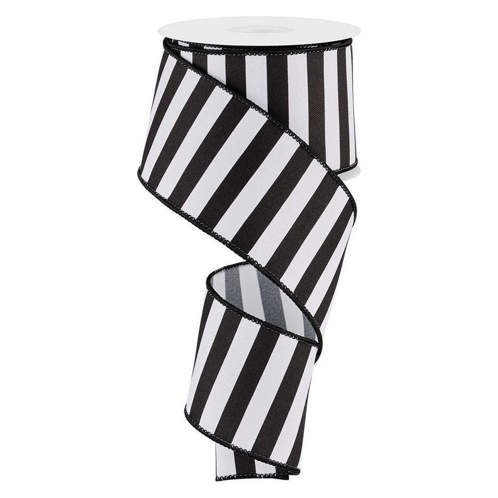 Shop For 2.5" Medium Horizontal Stripe Ribbon: Black (10 Yard) at Michelle's aDOORable Creations