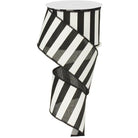 Shop For 2.5" Medium Horizontal Striped Ribbon: Black/White (10 Yard) at Michelle's aDOORable Creations