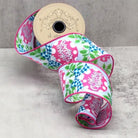 Shop For 2.5" Merry Christmas Ornament Pink/Blue (10 Yards) at Michelle's aDOORable Creations