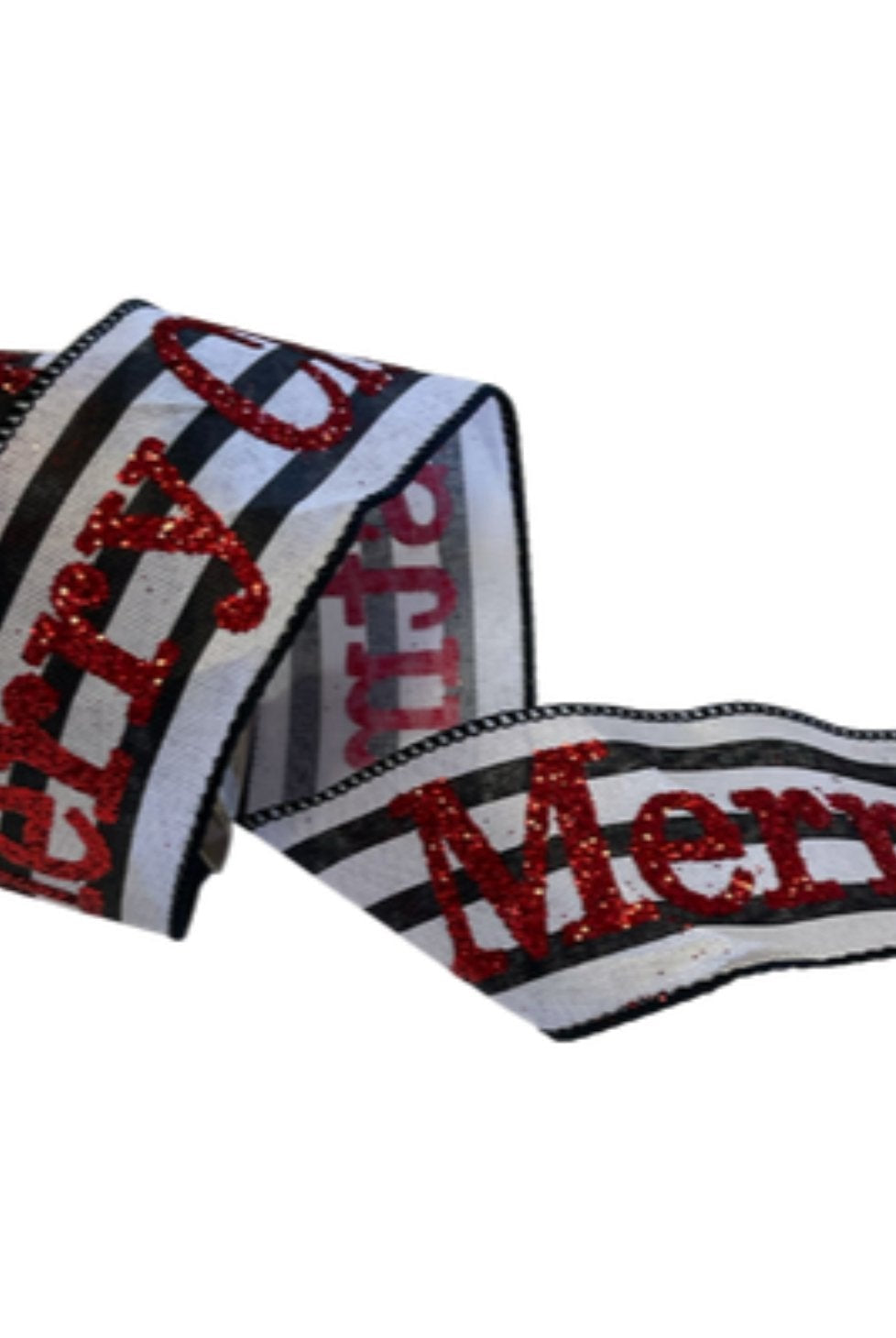 Shop For 2.5" Merry Christmas Ribbon: Black/White at Michelle's aDOORable Creations