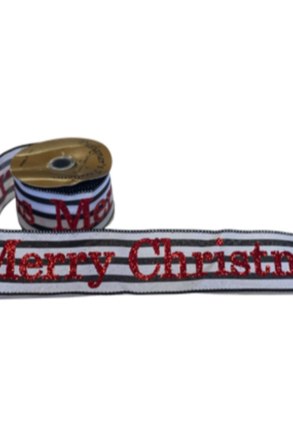 Shop For 2.5" Merry Christmas Ribbon: Black/White at Michelle's aDOORable Creations