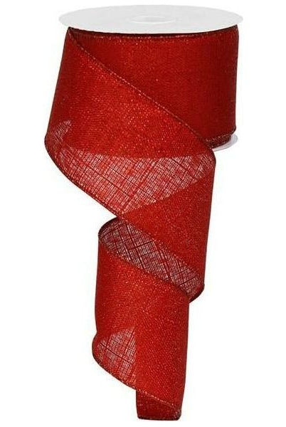 Shop For 2.5" Metallic Royal Canvas Ribbon: Red (10 Yards) at Michelle's aDOORable Creations