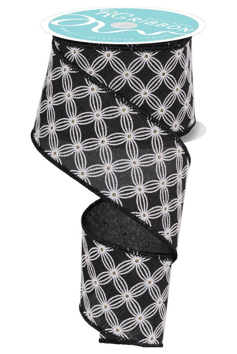 Shop For 2.5" Multi Circles and Dots Ribbon: Black (10 Yards) at Michelle's aDOORable Creations