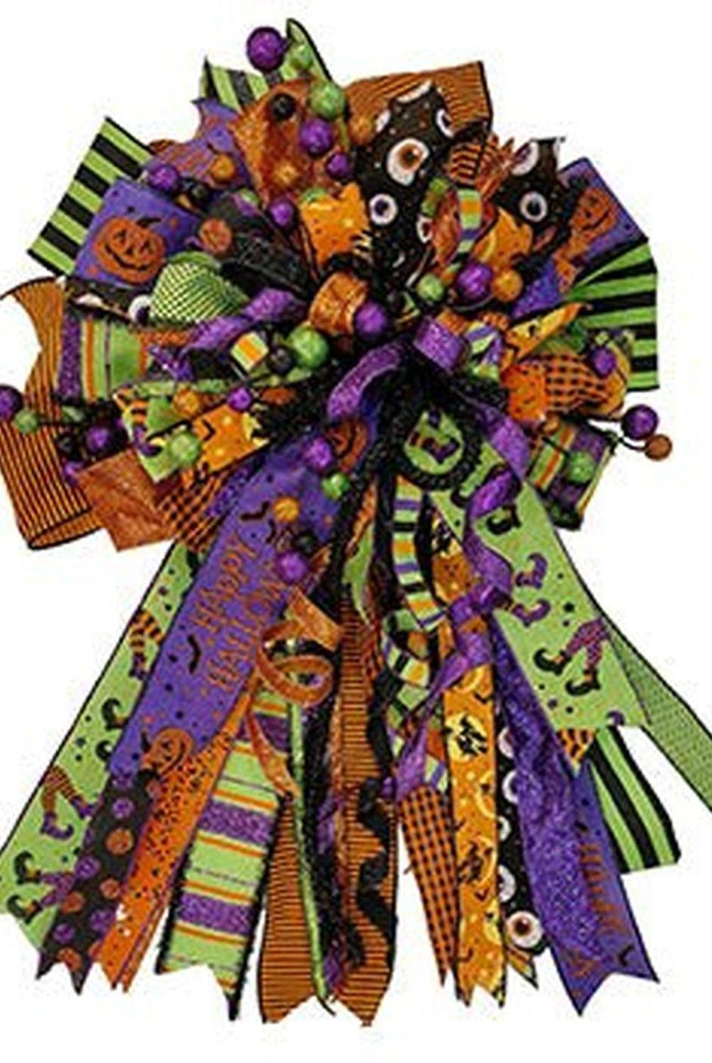 Shop For 2.5" Multi Glitter Dots: Black, Purple and Orange (10 Yards) at Michelle's aDOORable Creations