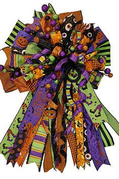 Shop For 2.5" Multi Glitter Dots: Black, Purple and Orange (10 Yards) at Michelle's aDOORable Creations