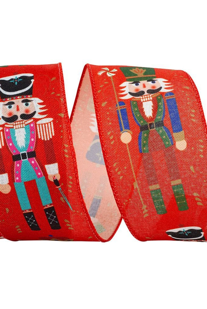 Shop For 2.5" Nutcracker Scroll Ribbon: Red (10 Yards) at Michelle's aDOORable Creations